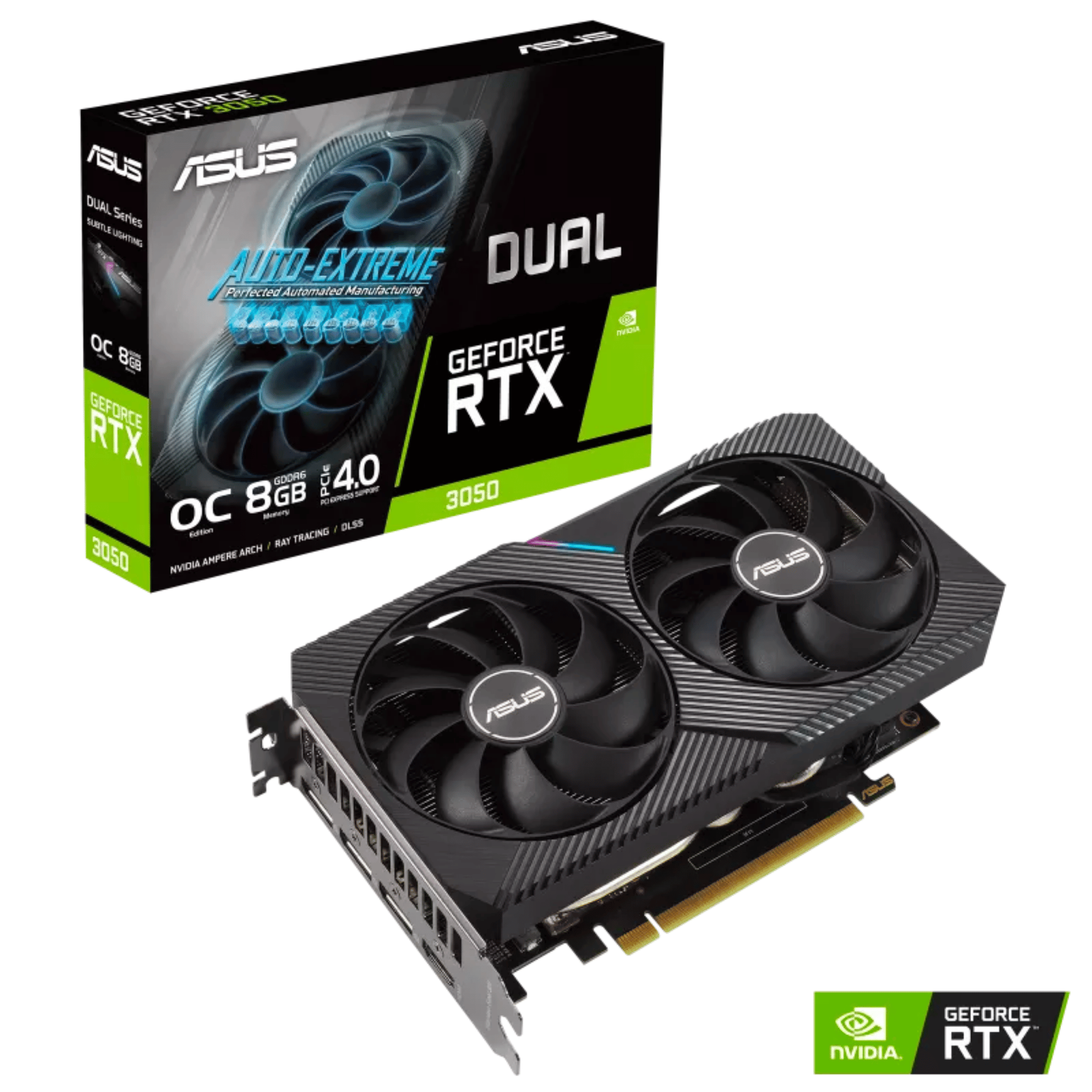 Asus RTX 3050 Dual OC GDDR6 8gb Graphics Card DUAL-RTX3050-O8G-V2 Asus RTX 3050 Dual OC GDDR6 8gb Graphics Card DUAL-RTX3050-O8G-V2